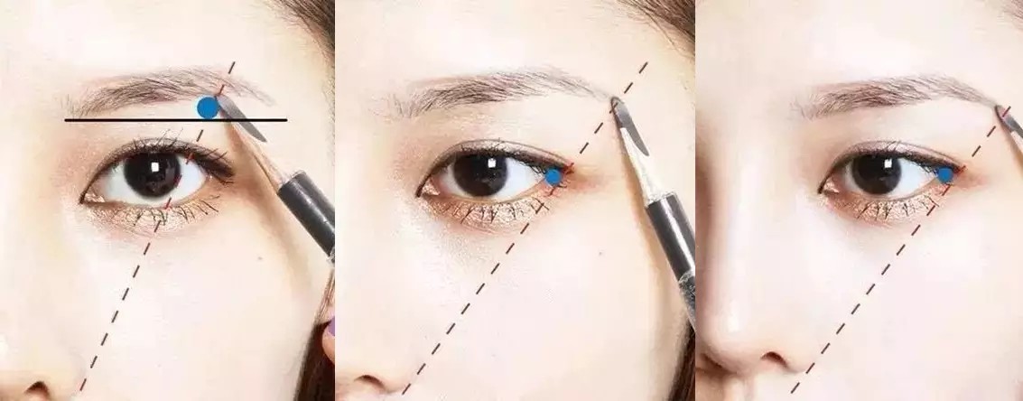 粗平眉画法: 要论东方古典美人是什么眉形,回答拱形眉总不会错.